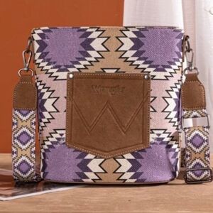 Wrangler Aztec Crossbody Bag Purple NWT